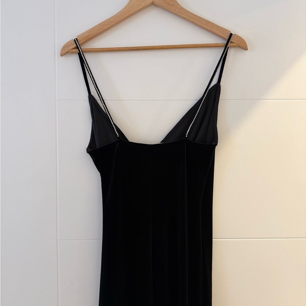 Zara Velvet Rhinestone Strap Midi, size medium. - Picture 8 of 11